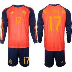 Spain #17 WILLIAMS JR. Jersey Team x World Cup 2026 Sleeve Red...