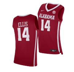 Keon Ellis Jersey Alabama Crimson Tide College Basketball Red #14