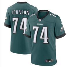 Fred Johnson Philadelphia Eagles Team Game Jersey - Midnight G...