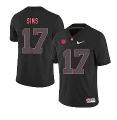 Alabama Crimson Tide #17 Cam Sims College Football Jersey Black