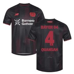 Jarell Quansah 4 Leverkusen 2025-26 Home Match Jersey  Black