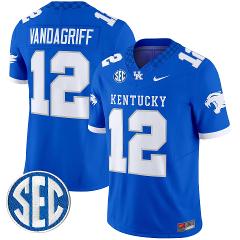 Brock Vandagriff Jersey #12 Kentucky Wildcats 2025 Limited Sti...