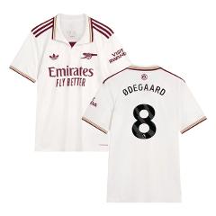 Martin Odegaard #8 Arsenal 2025-26 Third Jersey  Cream