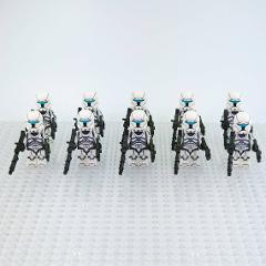 10pcs Star Wars White Squad Commandos Minifigures