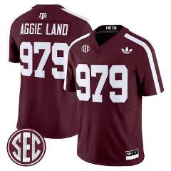 Aggie Land Jersey #979 Texas A&M Aggies 2025 Vapor V2 Stitched...