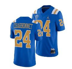 UCLA Bruins Zach Charbonnet Jersey #24 Blue College Football U...