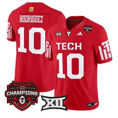 Jacob Rodriguez Jersey #10 Texas Tech 2025 Big 12 Champions St...
