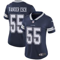 Women's leighton vander esch cowboys color rush jersey navy blue