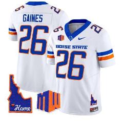 Sire Gaines Jersey #26 Boise State Broncos 2024 Home Patch Vap...