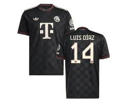 Luis Diaz #14 Bayern Munich 2025-26 Third Jersey Black