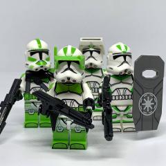 4pcs Star Wars 442nd Battalion Captain & Clone Troopers Minifi...
