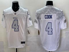 Mens James Cook #4 Football Replica Jersey White