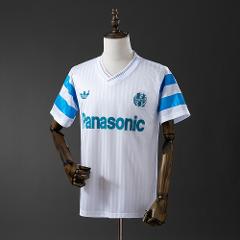 Men's Olympique de Marseille 1990 Home White Retro Jersey